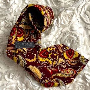New Trussardi mens silk tie